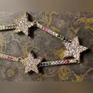 Melania Clara Gold Star Crystal Necklace